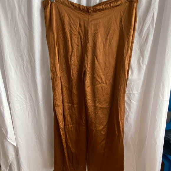 Erica Tanov Jules silk drawstring pant, brown, size 8 - Picture 10 of 11
